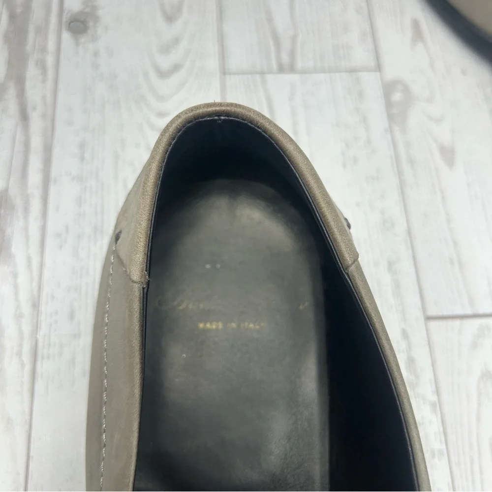 Brooks Brothers Size 8.5 Gray/Taupe Penny Loafers Suede Flats